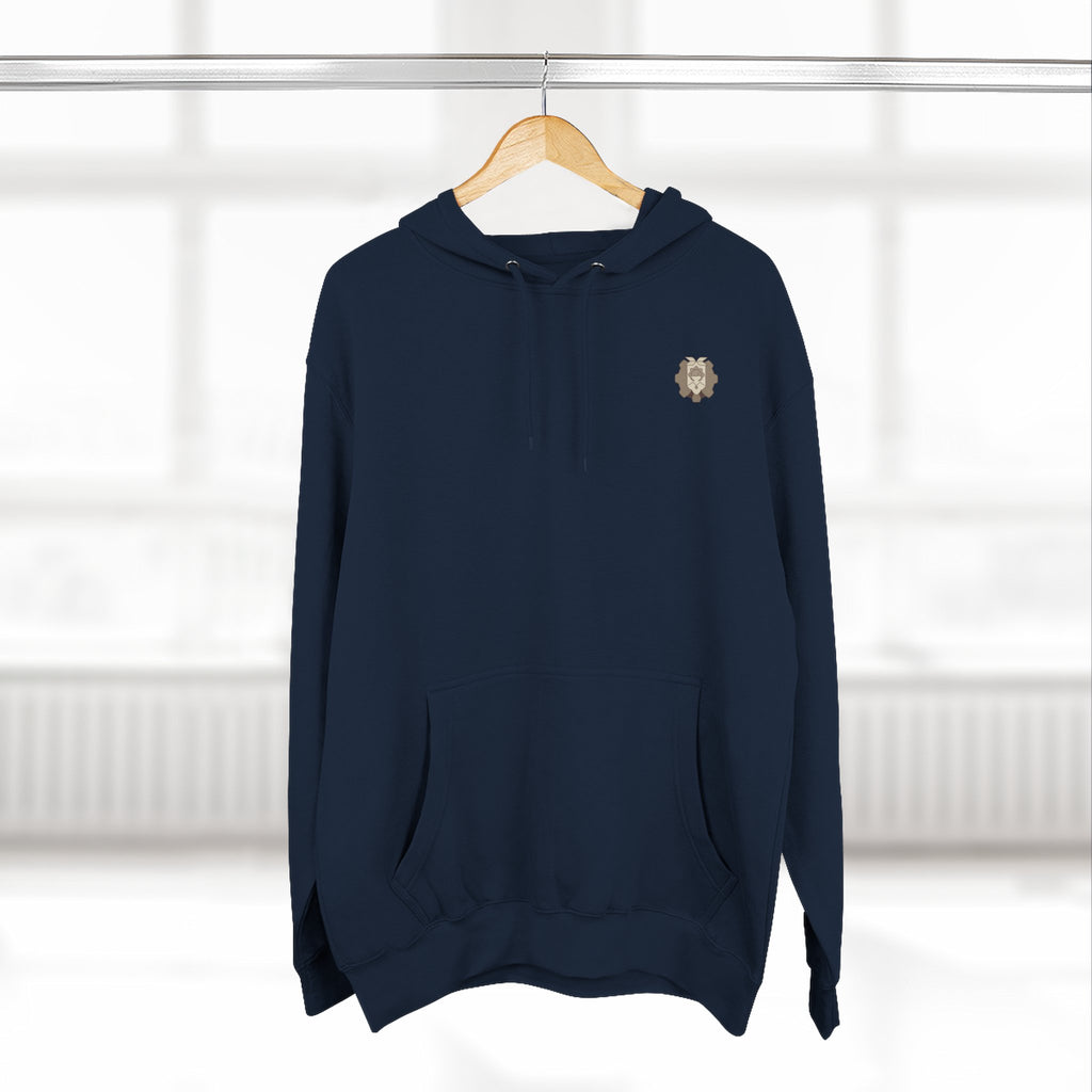 Sandrone & Pulonia Beige Blueprint Unisex Fleece Hoodie