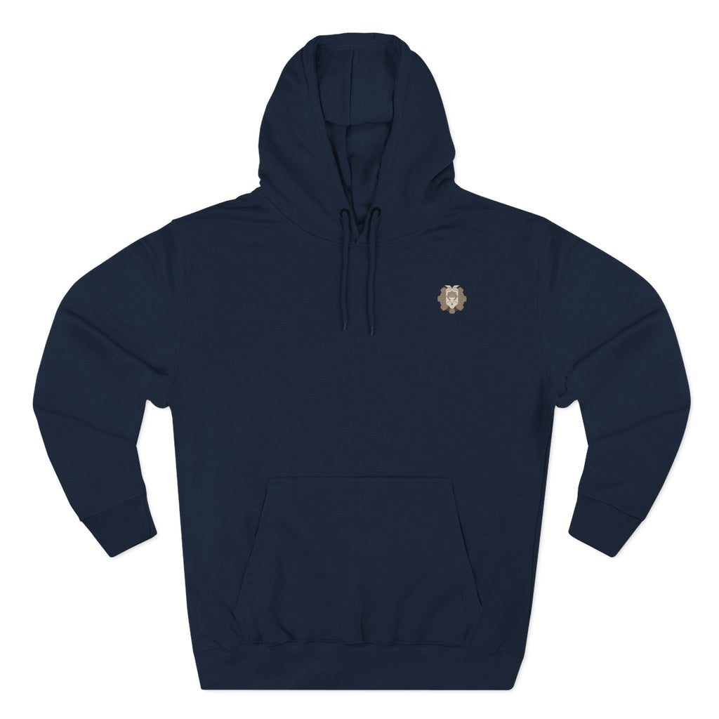 Sandrone & Pulonia Beige Blueprint Unisex Fleece Hoodie