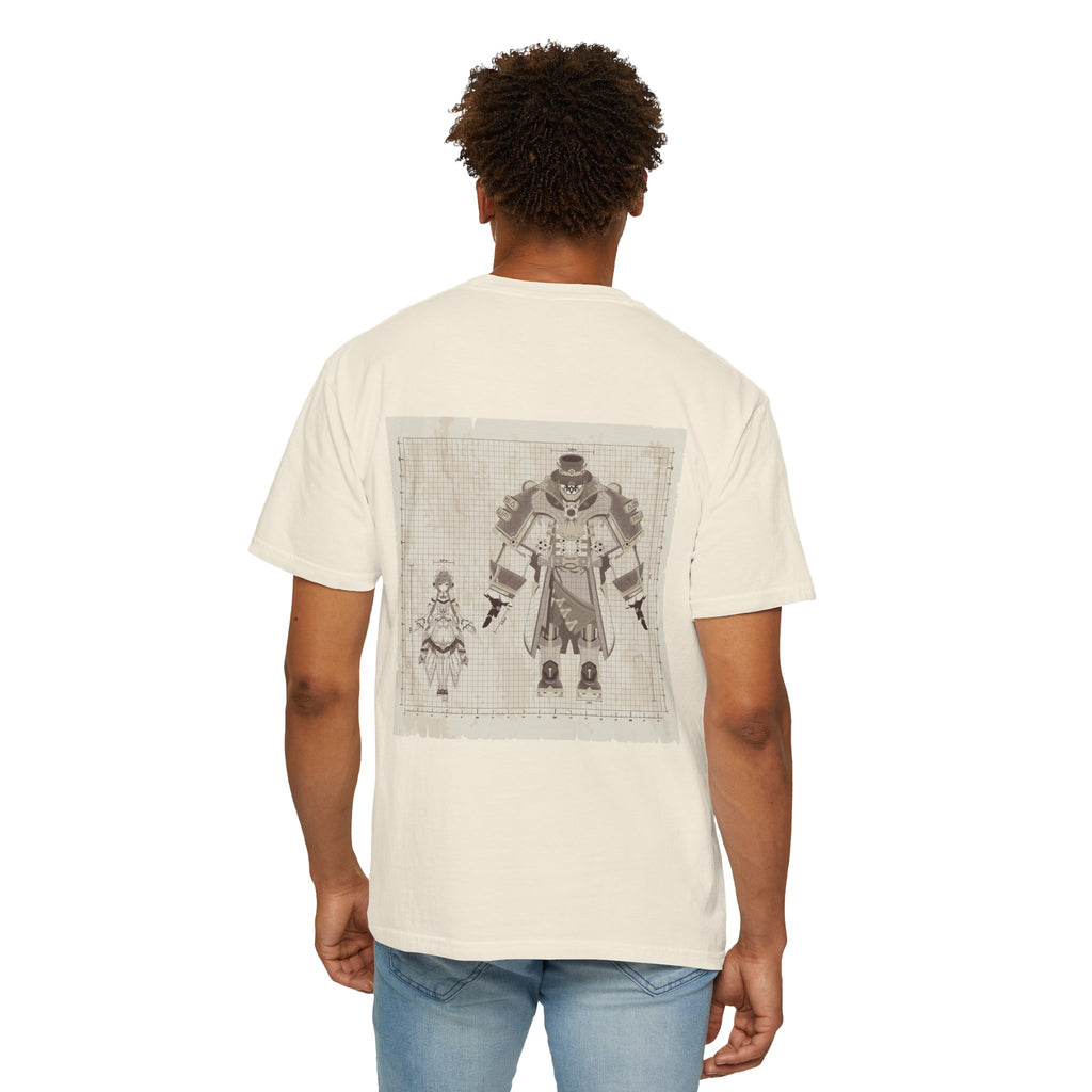 Sandrone & Pulonia Beige Blueprint Unisex T-shirt