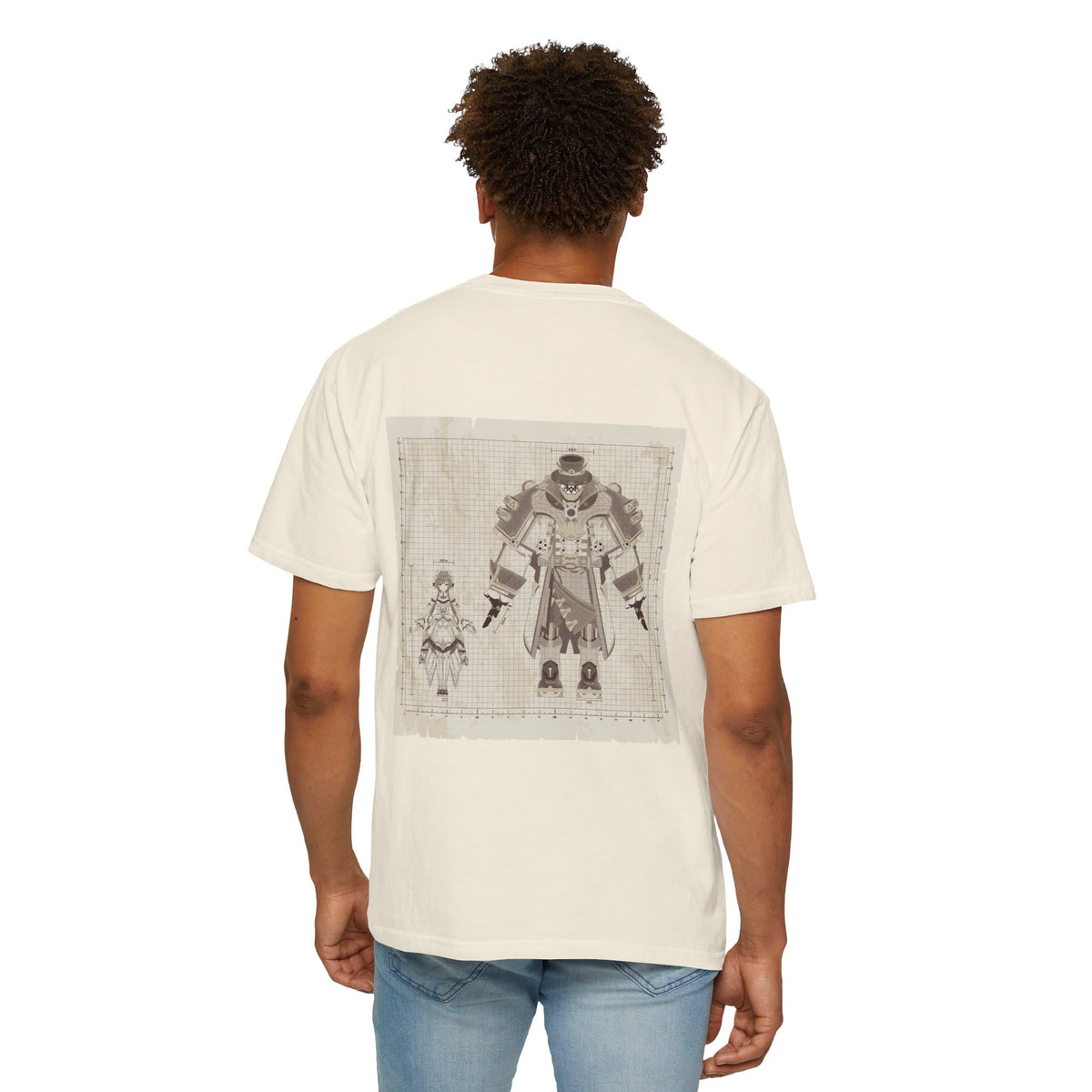 Sandrone & Pulonia Beige Blueprint Unisex T-shirt