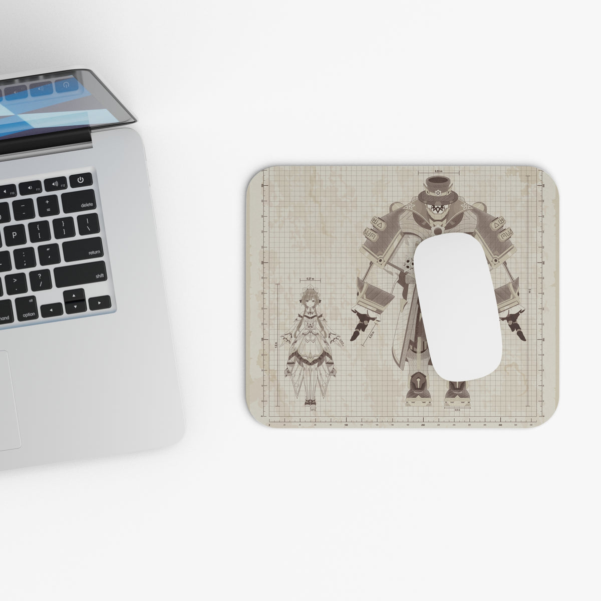Sandrone & Pulonia Beige Blueprint Mouse Pad