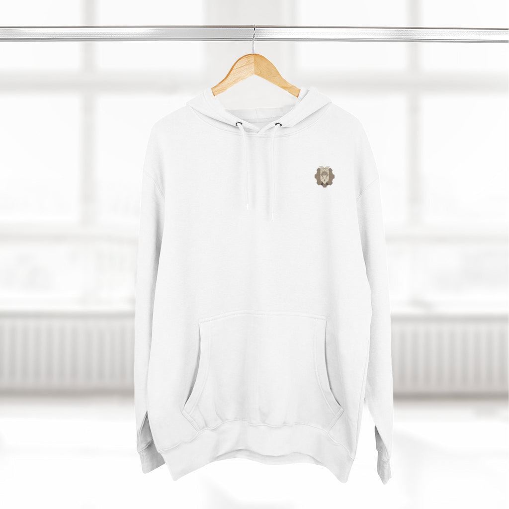Sandrone & Pulonia Beige Blueprint Unisex Fleece Hoodie