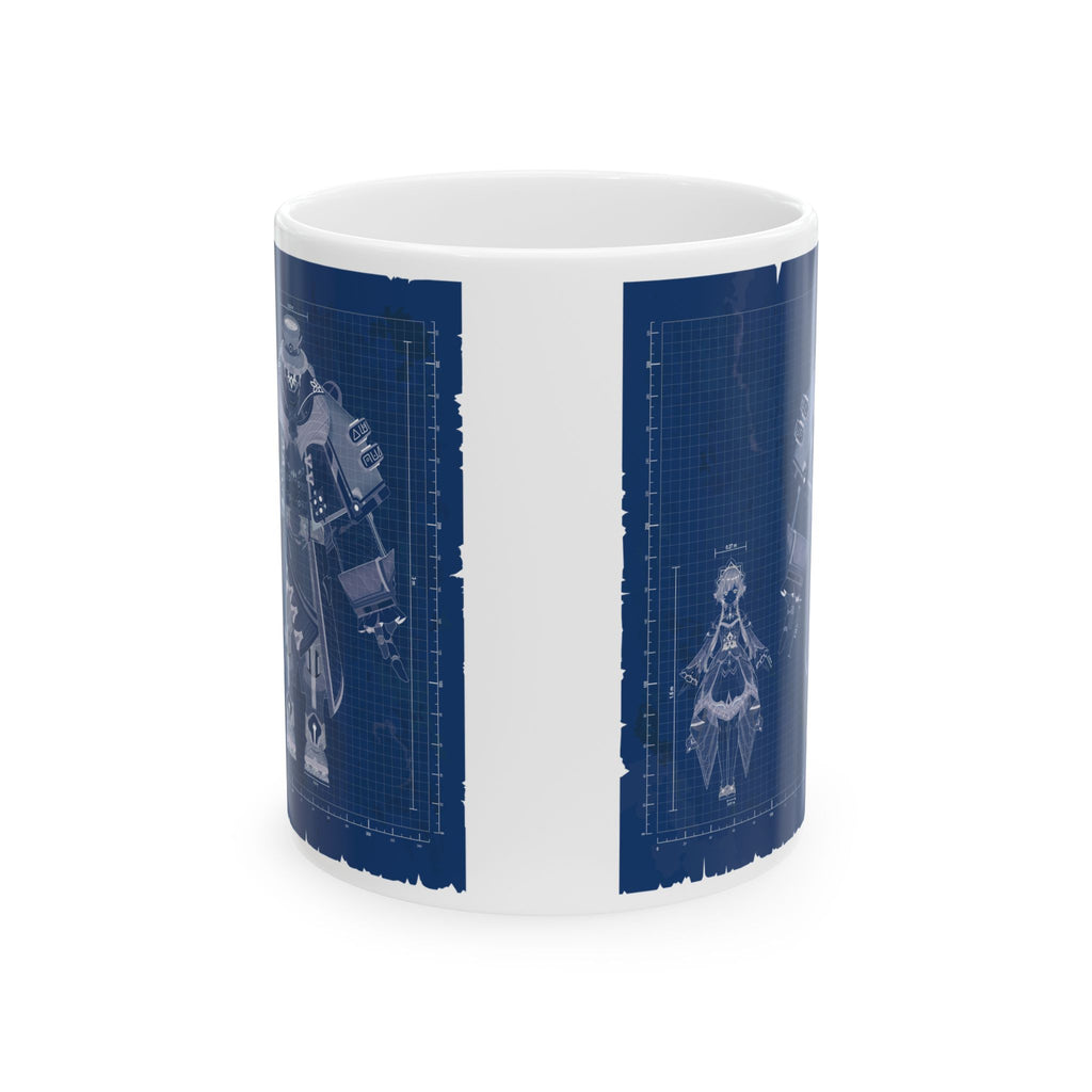 Sandrone & Pulonia Blueprint Ceramic Mug