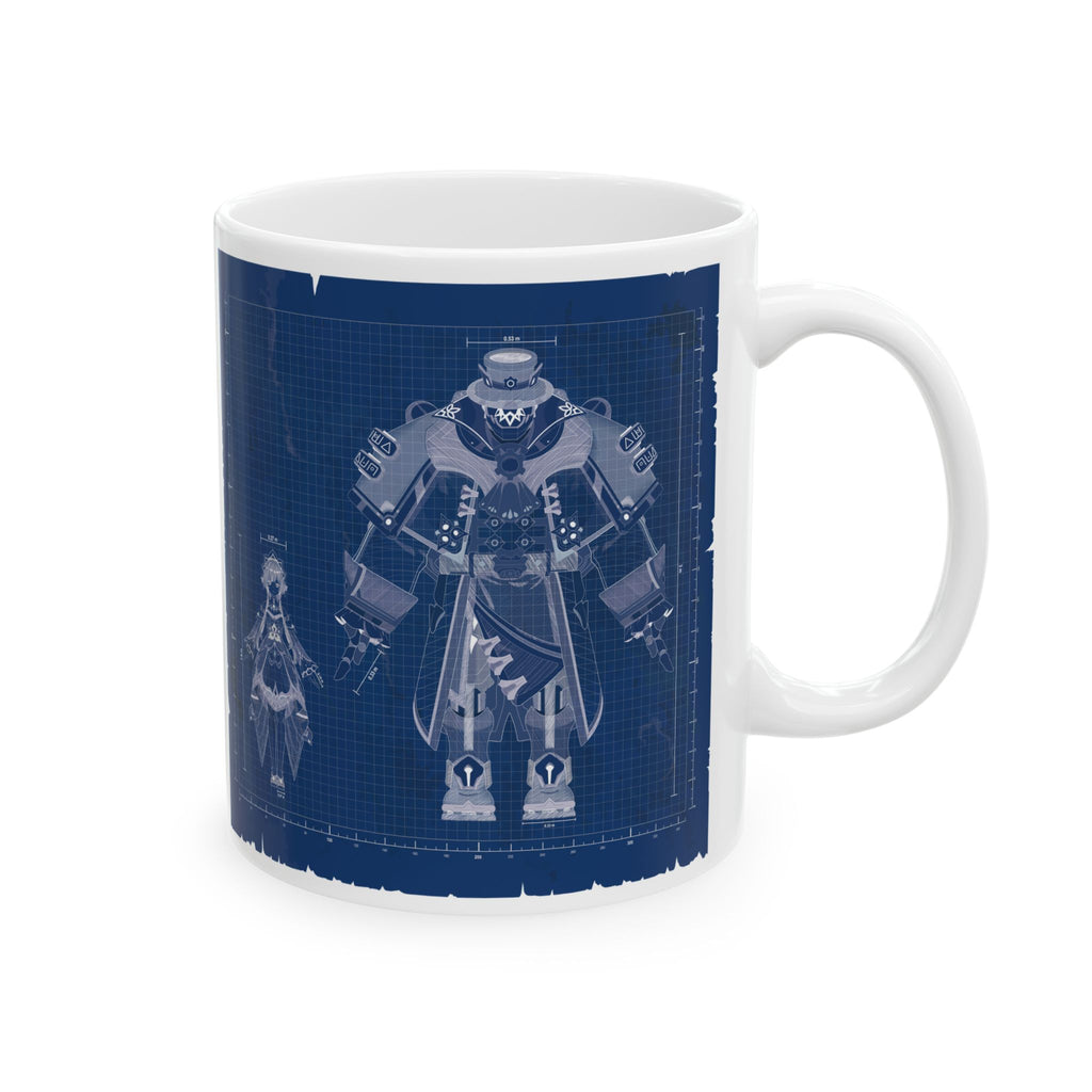 Sandrone & Pulonia Blueprint Ceramic Mug