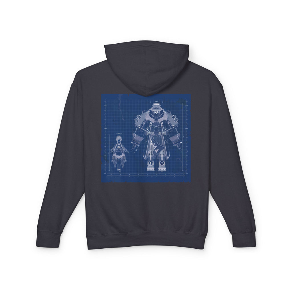 Sandrone & Pulonia Blueprint Unisex Lightweight Hooded Sweatshirt