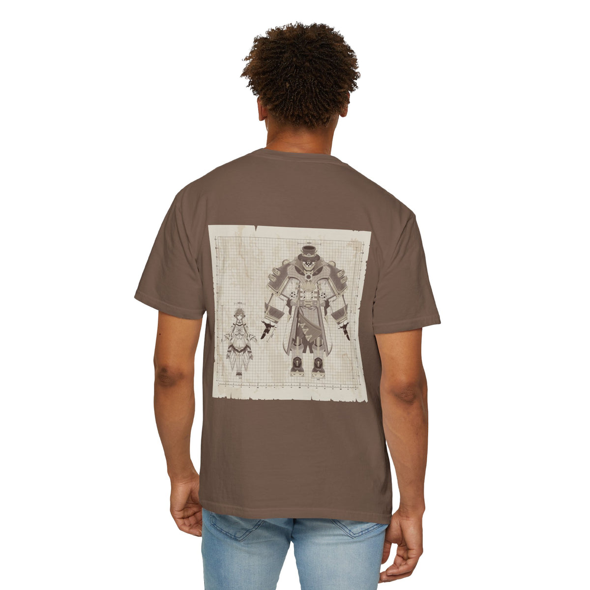 Sandrone & Pulonia Beige Blueprint Unisex T-shirt