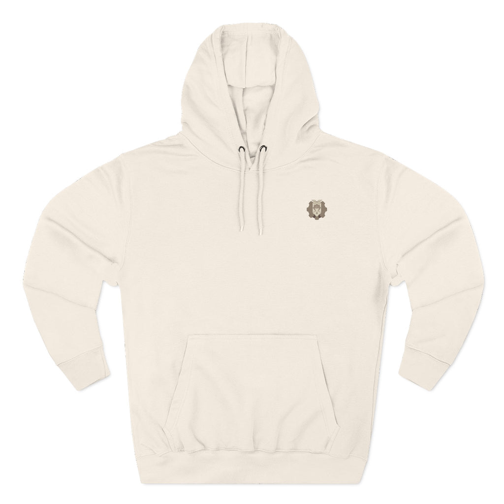 Sandrone & Pulonia Beige Blueprint Unisex Fleece Hoodie