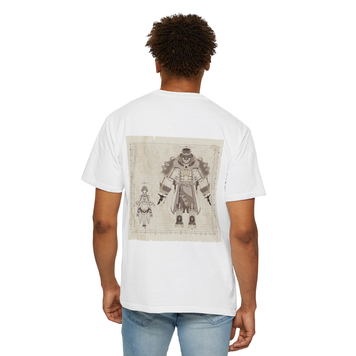 Sandrone & Pulonia Beige Blueprint Unisex T-shirt
