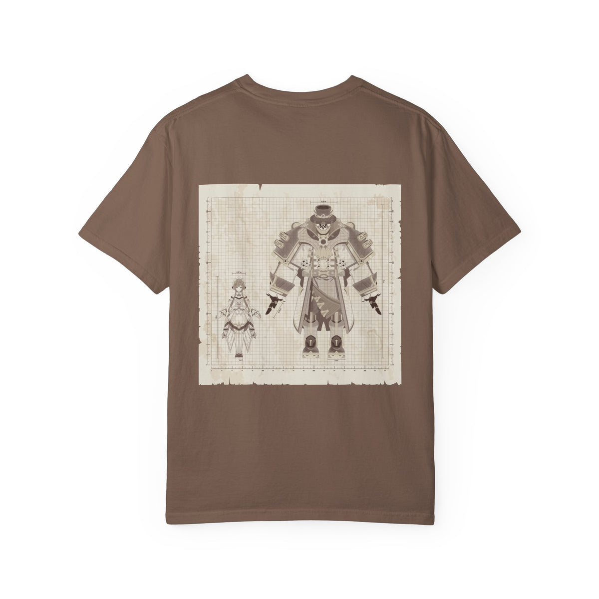 Sandrone & Pulonia Beige Blueprint Unisex T-shirt