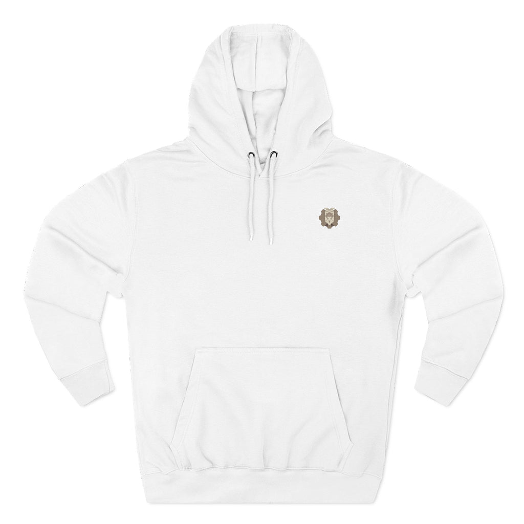 Sandrone & Pulonia Beige Blueprint Unisex Fleece Hoodie