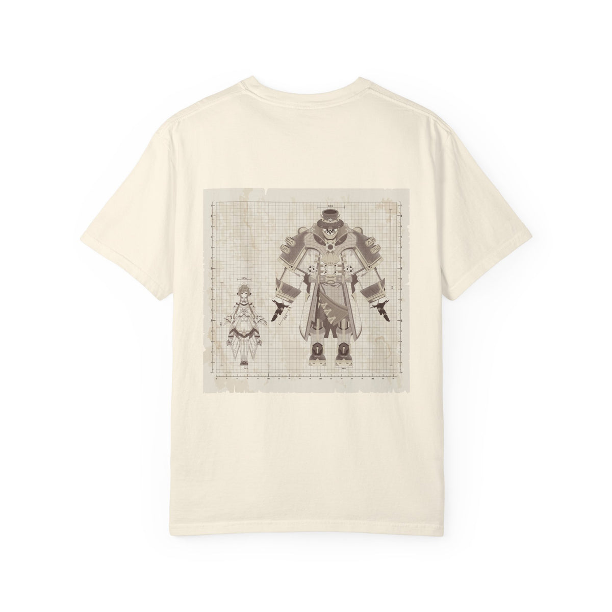 Sandrone & Pulonia Beige Blueprint Unisex T-shirt