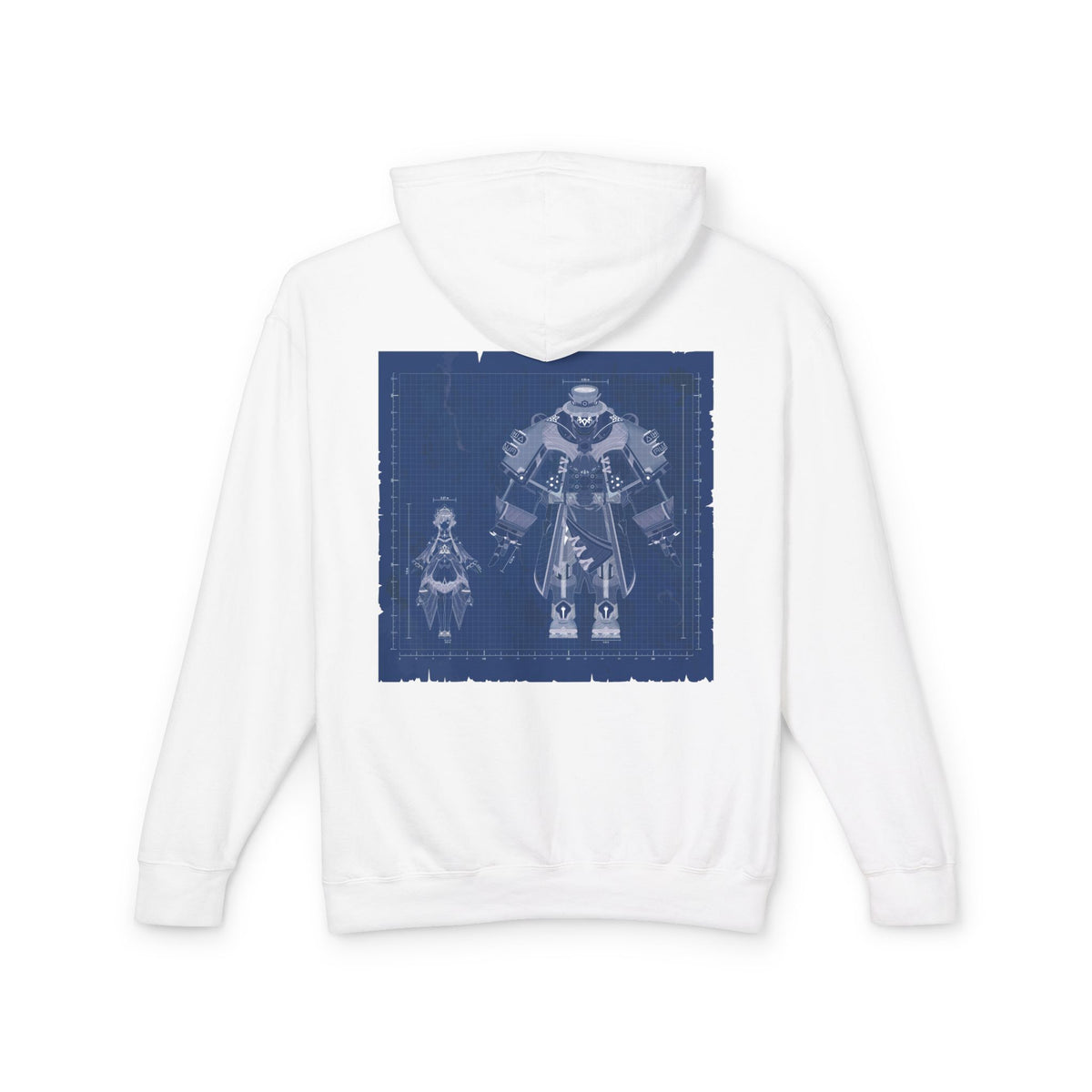 Sandrone & Pulonia Blueprint Unisex Lightweight Hooded Sweatshirt