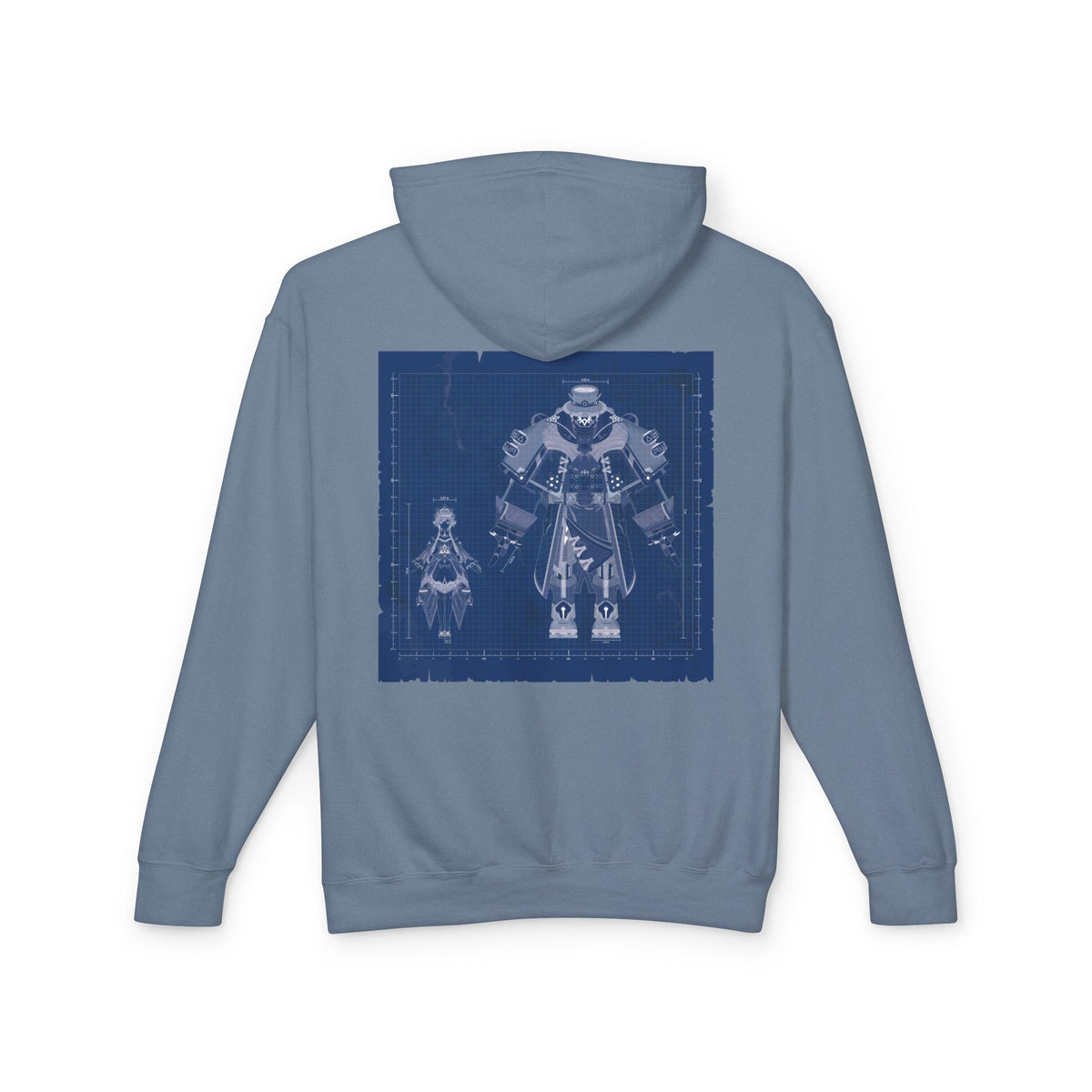 Sandrone & Pulonia Blueprint Unisex Lightweight Hooded Sweatshirt