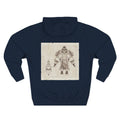 Sandrone & Pulonia Beige Blueprint Unisex Fleece Hoodie